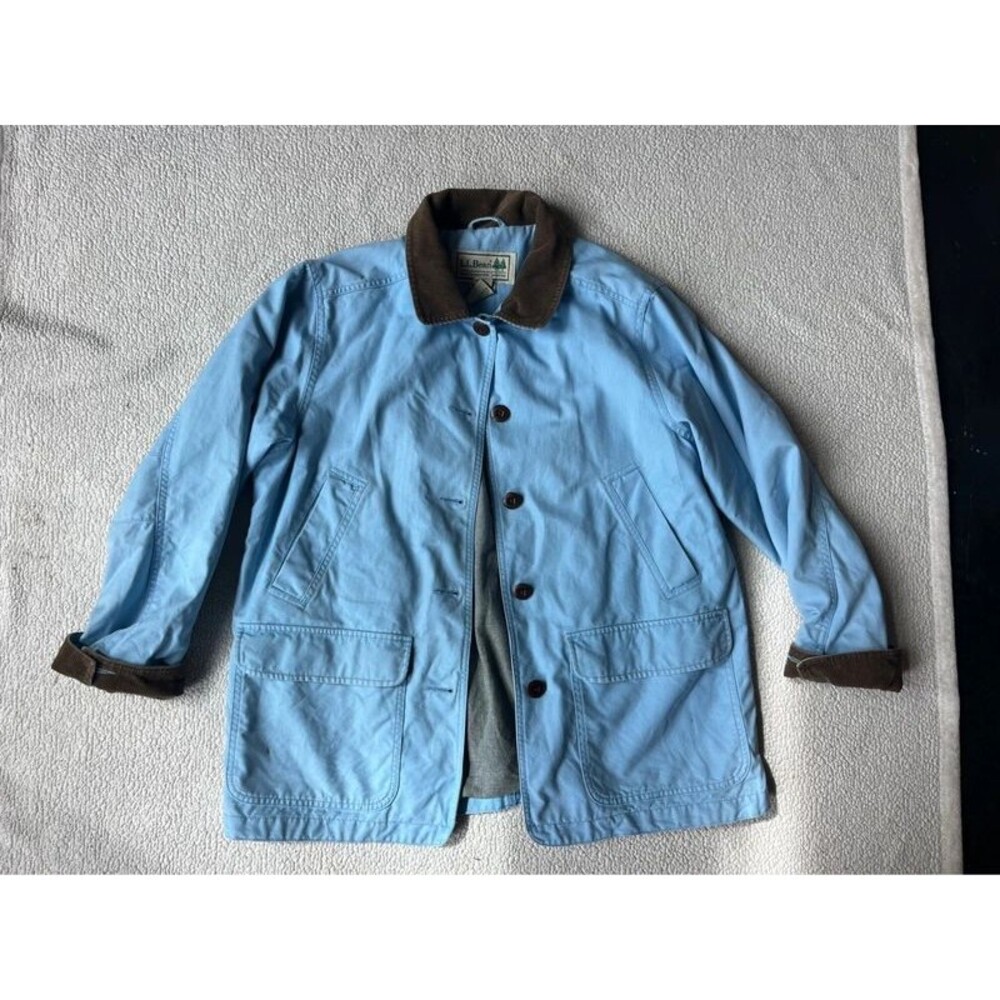 Vintage L.L. Bean Light Blue Chore Barn Jacket Womens Large